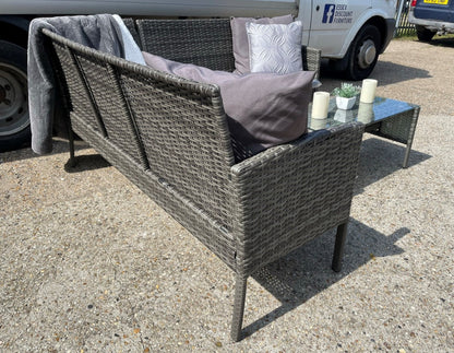 SFS076 – Mixed Grey Rattan Corner Lounge Set