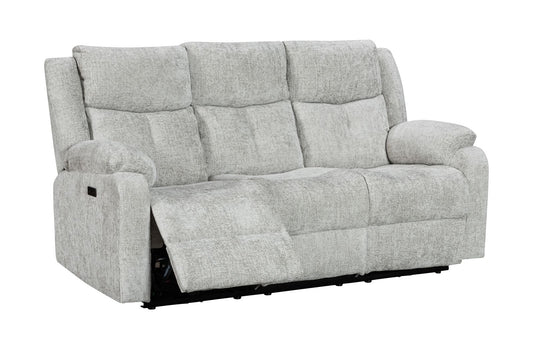 Florence Powered Reclining 3 Seater Sofa SILVER