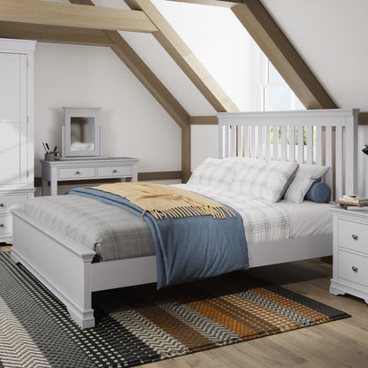 SW Light Grey Wooden Bed Frame