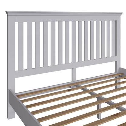 SW Light Grey Wooden Bed Frame