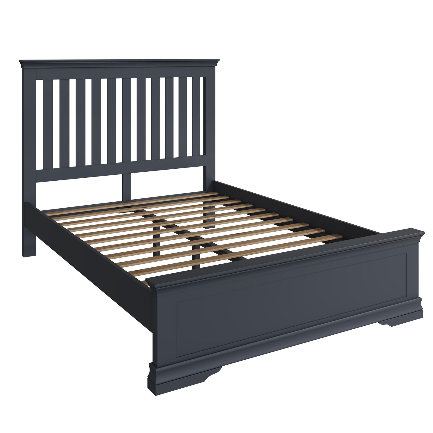 SW Midnight Grey Wooden Bed Frame