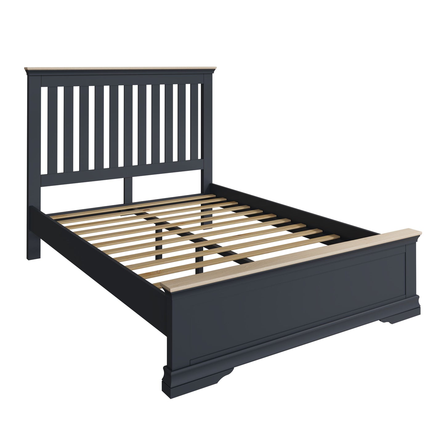 SWO Midnight Grey Wooden Bed Frame