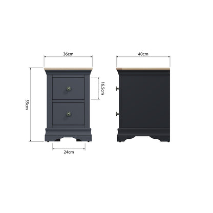 SWO Bedside Cabinet Midnight Grey