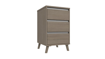 Tamar 3 Drawer Bedside GREY OAK