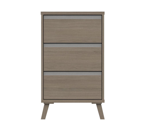 Tamar 3 Drawer Bedside GREY OAK