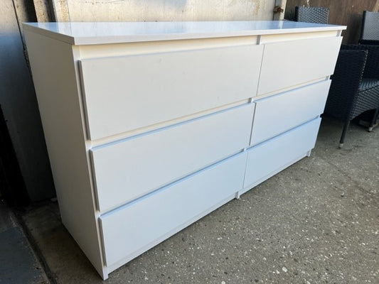 White 3 Drawer Double Chest