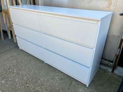 White 3 Drawer Double Chest