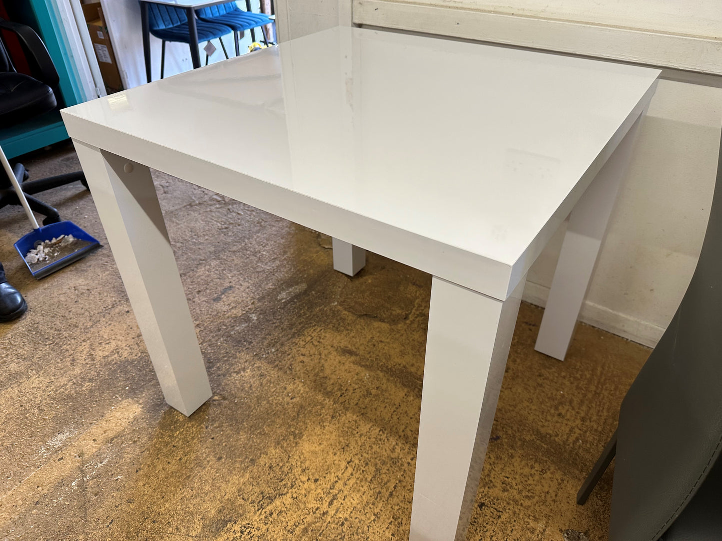 White Gloss Square Dining Table
