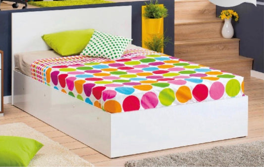 White Wooden Ottoman Bed Frame